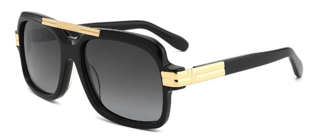 black acetate sunglasses